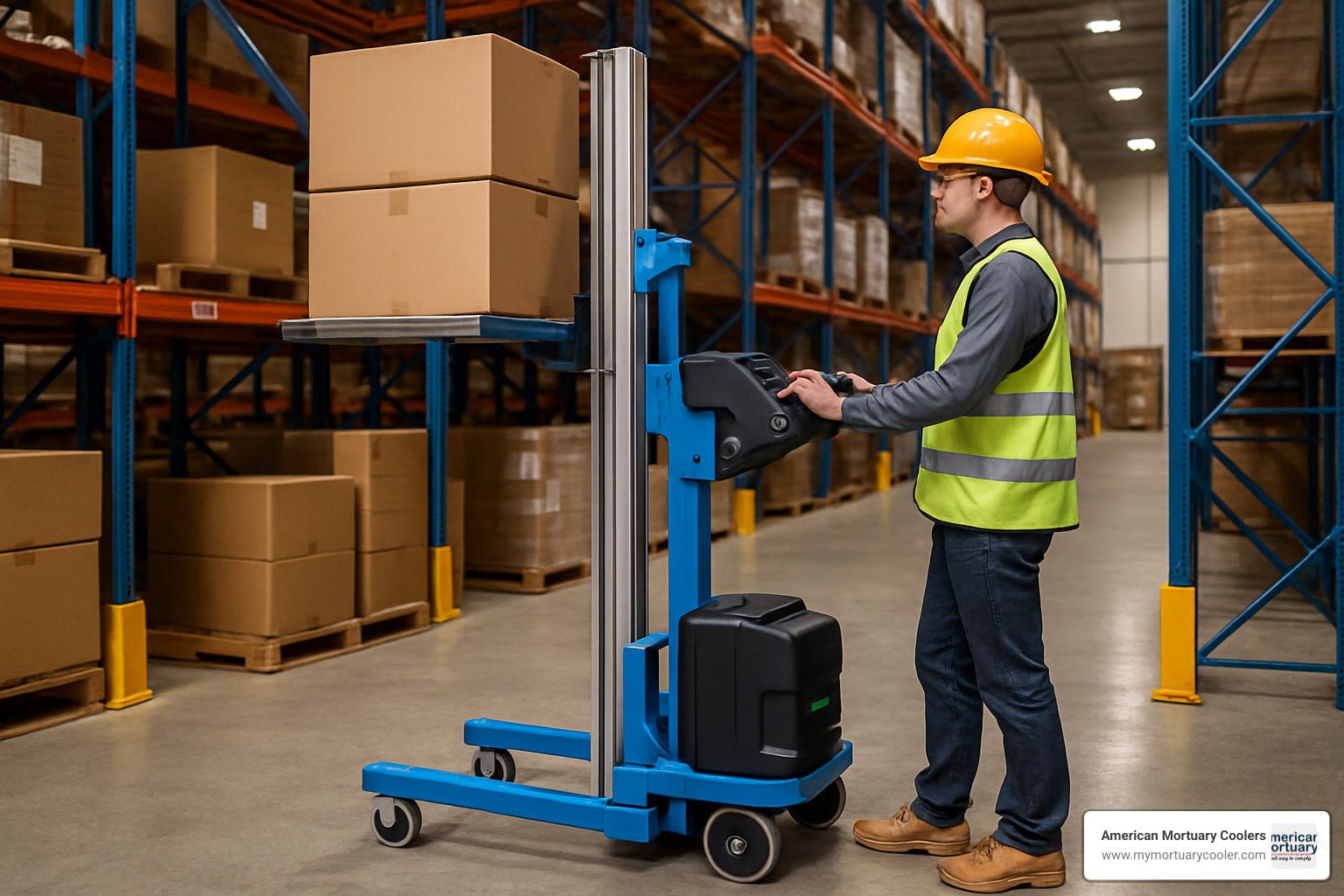 The Ultimate Guide to Battery Powered Lifts - American Mortuary Coolers & Equipments The Ultimate Guide to Battery Powered Lifts - American Mortuary Coolers & Equipments